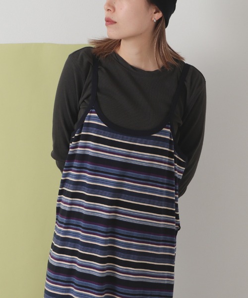 BEAMS BOY（ビームスボーイ）の「BEAMS BOY / リブ クルー 7分袖 カットソー（Tシャツ/カットソー・レディース・チャコールグレー/オフホワイト/サックスブルー/ピンク・FREE）」の3枚目の写真