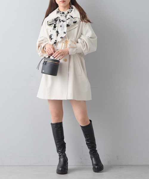 未開封Chico ベージュ ミドル丈トレンチコート ウエストマーク　フリーサイズ Chico（チコ）の「【2023SS】スタンドカラーミドル丈トレンチ