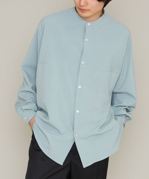 a.v.v(アーヴェヴェ)の「【防シワ/ストレッチ】ワンサイズドルマンシャツ(シャツ/ブラウス・メンズ・グリーン/ベージュ/ミント/オレンジ・53)」の4枚目の写真