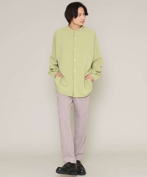 a.v.v(アーヴェヴェ)の「【防シワ/ストレッチ】ワンサイズドルマンシャツ(シャツ/ブラウス・メンズ・グリーン/ベージュ/ミント/オレンジ・53)」の20枚目の写真