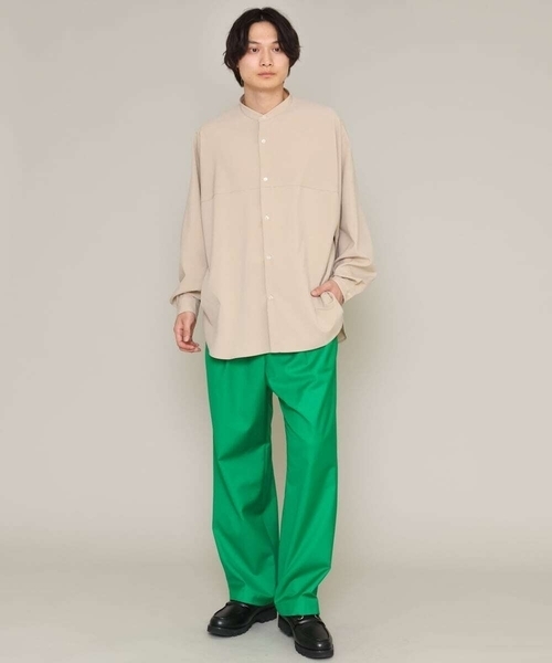 a.v.v(アーヴェヴェ)の「【防シワ/ストレッチ】ワンサイズドルマンシャツ(シャツ/ブラウス・メンズ・グリーン/ベージュ/ミント/オレンジ・53)」の8枚目の写真