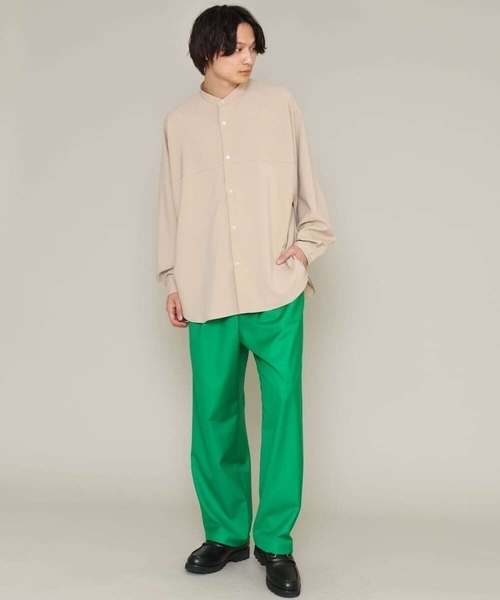 a.v.v(アーヴェヴェ)の「【防シワ/ストレッチ】ワンサイズドルマンシャツ(シャツ/ブラウス・メンズ・グリーン/ベージュ/ミント/オレンジ・53)」の17枚目の写真
