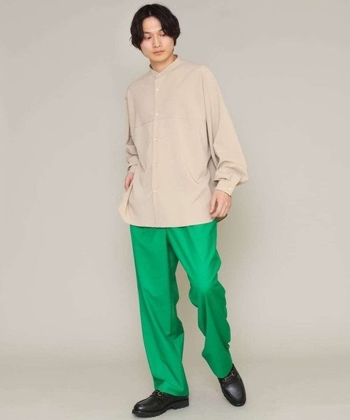 a.v.v(アーヴェヴェ)の「【防シワ/ストレッチ】ワンサイズドルマンシャツ(シャツ/ブラウス・メンズ・グリーン/ベージュ/ミント/オレンジ・53)」の21枚目の写真