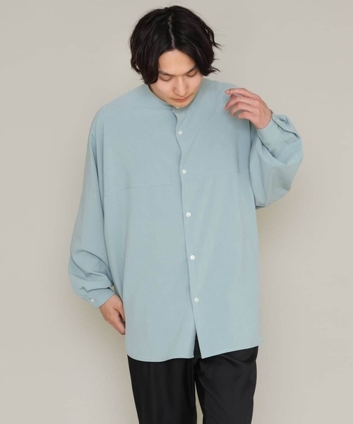 a.v.v(アーヴェヴェ)の「【防シワ/ストレッチ】ワンサイズドルマンシャツ(シャツ/ブラウス・メンズ・グリーン/ベージュ/ミント/オレンジ・53)」の15枚目の写真