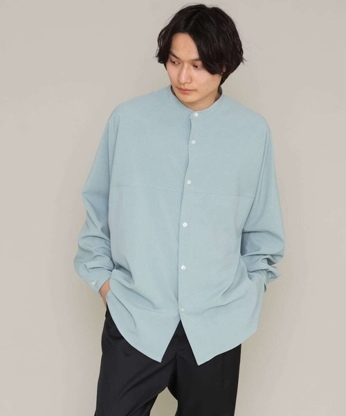 a.v.v(アーヴェヴェ)の「【防シワ/ストレッチ】ワンサイズドルマンシャツ(シャツ/ブラウス・メンズ・グリーン/ベージュ/ミント/オレンジ・53)」の19枚目の写真