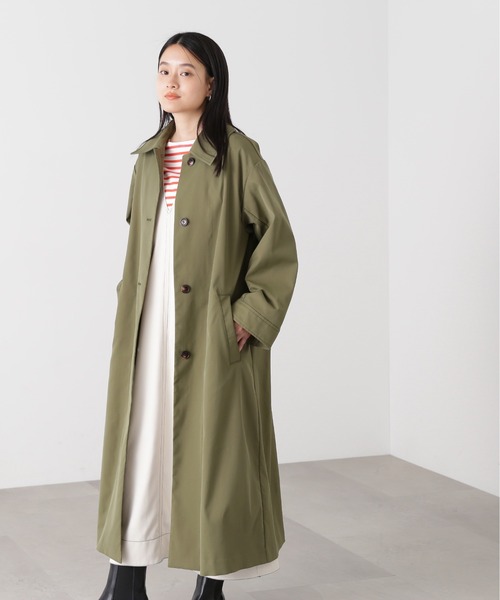 N.(N. Natural Beauty Basic)(エヌエヌナチュラルビューティーベーシック)の「【S Size Line】◆テントラインステンカラーコート(ステンカラーコート・レディース・ベージュ/カーキ・SMALL/MEDIUM)」の7枚目の写真