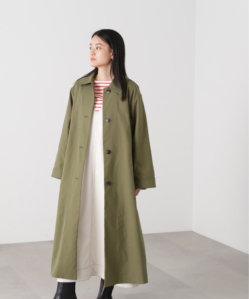 N.(N. Natural Beauty Basic)(エヌエヌナチュラルビューティーベーシック)の「【S Size Line】◆テントラインステンカラーコート(ステンカラーコート・レディース・ベージュ/カーキ・SMALL/MEDIUM)」の8枚目の写真