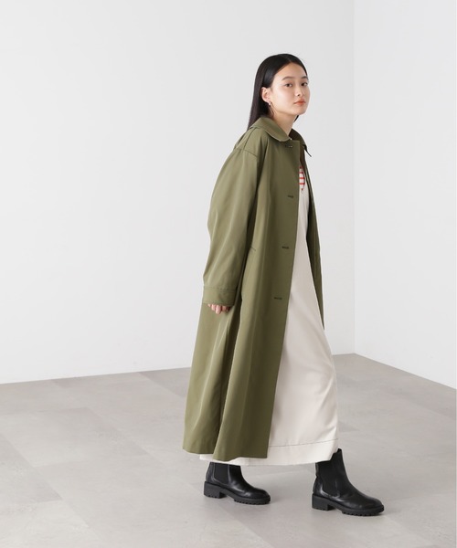 N.(N. Natural Beauty Basic)(エヌエヌナチュラルビューティーベーシック)の「【S Size Line】◆テントラインステンカラーコート(ステンカラーコート・レディース・ベージュ/カーキ・SMALL/MEDIUM)」の9枚目の写真