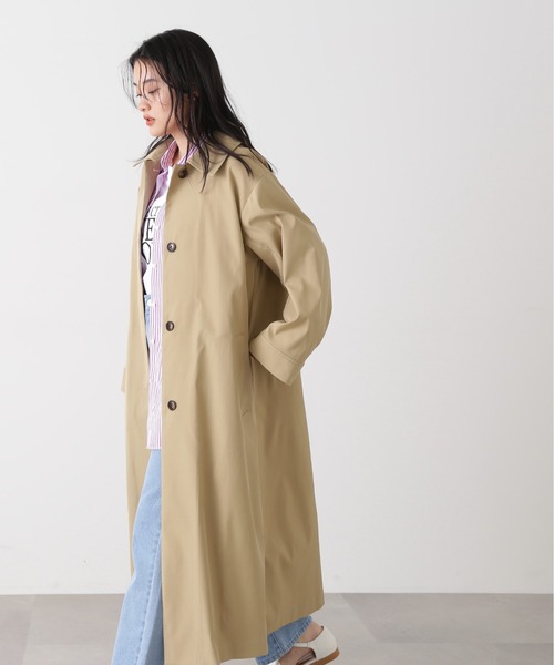 N.(N. Natural Beauty Basic)(エヌエヌナチュラルビューティーベーシック)の「【S Size Line】◆テントラインステンカラーコート(ステンカラーコート・レディース・ベージュ/カーキ・SMALL/MEDIUM)」の3枚目の写真