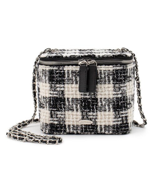 Ober Tashe(オーバータッシェ)の「バニティ型ツイードショルダーバッグ(ショルダーバッグ・レディース・ベージュ/ネイビー/グリーン/ブルー/ブラック・FREE)」の1枚目の写真