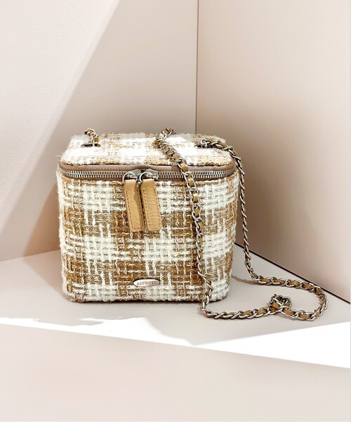 Ober Tashe(オーバータッシェ)の「バニティ型ツイードショルダーバッグ(ショルダーバッグ・レディース・ベージュ/ネイビー/グリーン/ブルー/ブラック・FREE)」の20枚目の写真