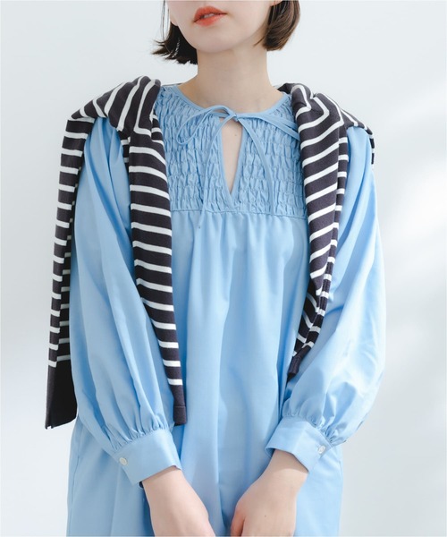 『URTECHWORKLUXE』FbyROSSOデニムシャーリングワンピース