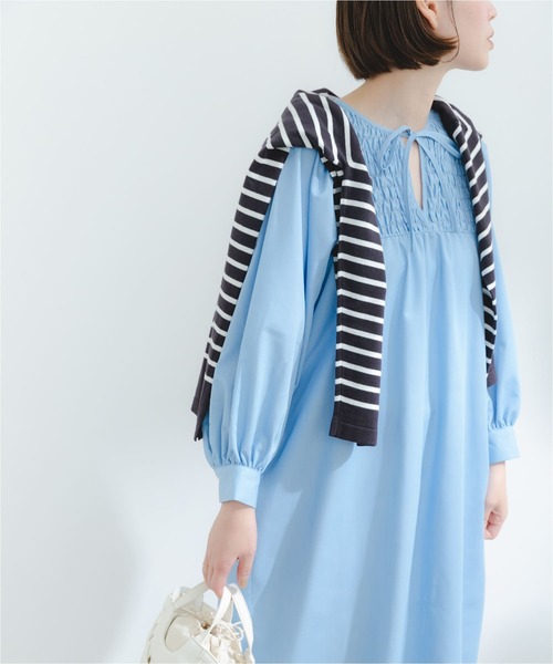 『URTECHWORKLUXE』FbyROSSOデニムシャーリングワンピース