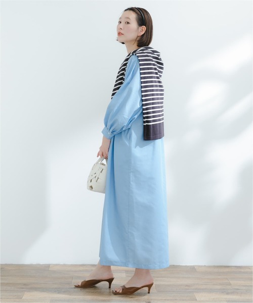 『URTECHWORKLUXE』FbyROSSOデニムシャーリングワンピース