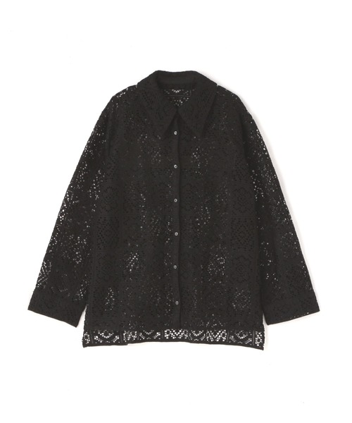 FREE'S MART（フリーズマート）の「クロシェレースシャツ（シャツ/ブラウス・レディース・ブラック/ホワイト・MEDIUM/SMALL）」の14枚目の写真