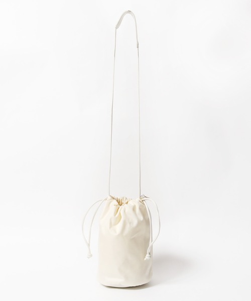 ESLOW（エスロー）の「ESLOW/エスロー CYLINDER DRAWSTRING BAG バッグ 巾着バック ミニバッグ（ショルダーバッグ・レディース・ブラック/グレー/オフホワイト・FREE）」の15枚目の写真