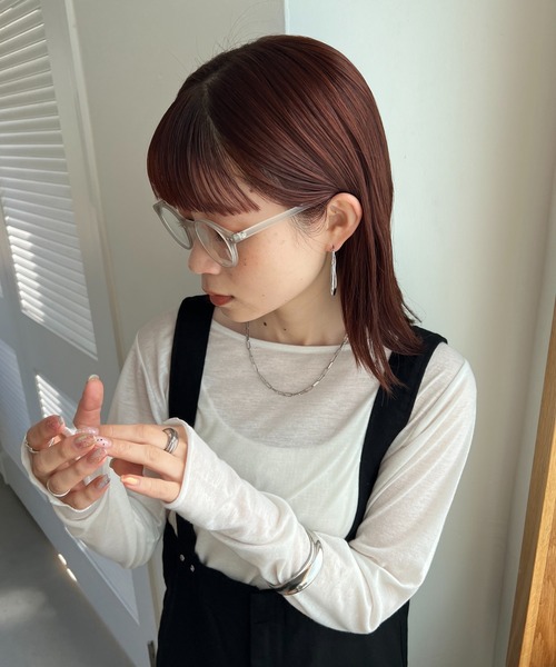 DISCOAT（ディスコート）の「マットフレームグラス（メガネ・レディース・ピンク/ブラウン/ライトグレー・FREE）」の9枚目の写真