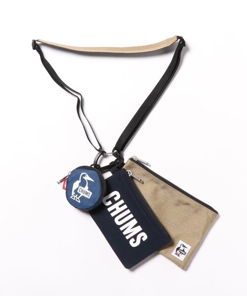 CHUMS（チャムス）の「【CHUMS/チャムス】 3P Shoulder Pouch Sweat Nylon（ショルダーバッグ・メンズ・ブラック/イエロー×グリーン/その他1/ヘザーグレー/ストライプ/ブルー系その他/ネイビー/その他6/その他4/その他2/その他3/その他5/その他8/その他7/その他9/その他10/その他13/その他14/その他11/その他12・FREE）」の3枚目の写真