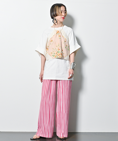 CITYSHOP（シティーショップ）の「CUFFS Tシャツ（Tシャツ/カットソー・レディース・ブラック/ホワイト・FREE）」の21枚目の写真