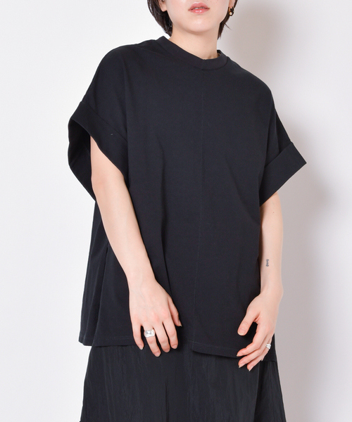 CITYSHOP（シティーショップ）の「CUFFS Tシャツ（Tシャツ/カットソー・レディース・ブラック/ホワイト・FREE）」の4枚目の写真