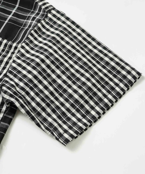 X-girl(エックスガール)の「PLAID ZIP UP SHIRT(シャツ/ブラウス・レディース・ブルー/ブラック/ブラウン・S/M)」の9枚目の写真