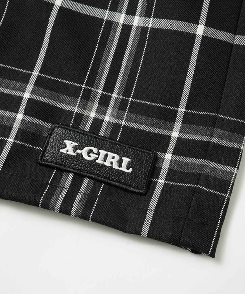 X-girl(エックスガール)の「PLAID ZIP UP SHIRT(シャツ/ブラウス・レディース・ブルー/ブラック/ブラウン・S/M)」の10枚目の写真