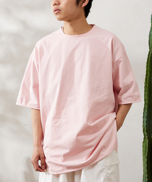 JOURNAL STANDARD relume(ジャーナルスタンダード レリューム)の「レイヤードラウンド スリットTシャツ(Tシャツ/カットソー・メンズ・ホワイト/チャコールグレー/ベージュ系その他/ライトグレー/ピンク・LARGE/MEDIUM/SMALL)」の5枚目の写真