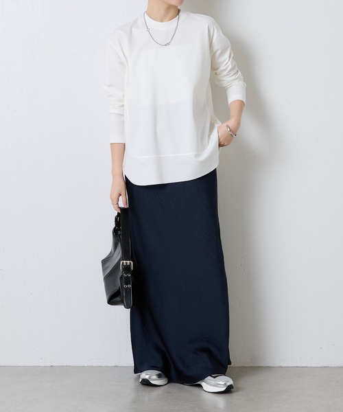 COLLAGE GALLARDAGALANTE 裾切替ロンT ブラック COLLAGE GALLARDAGALANTE tシャツ ポンチ切替ロンT レディース