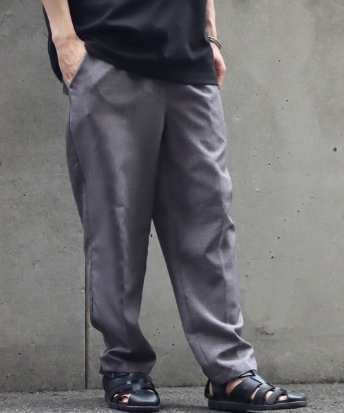 SITRY(シトリー)の「linen like tapered slacks/リネンライク テーパードスラックス(スラックス・メンズ・ブラック/ベージュ/カーキ/チャコールグレー/ライトグレー/ネイビー・M/L/LL)」の3枚目の写真