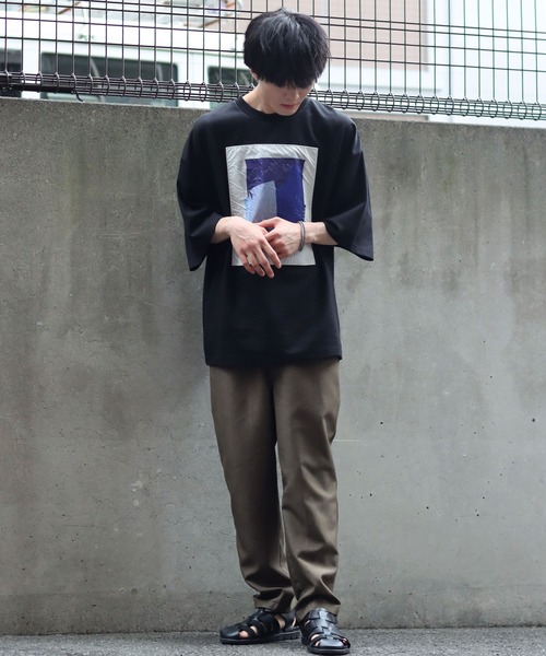 SITRY(シトリー)の「linen like tapered slacks/リネンライク テーパードスラックス(スラックス・メンズ・ブラック/ベージュ/カーキ/チャコールグレー/ライトグレー/ネイビー・M/L/LL)」の19枚目の写真