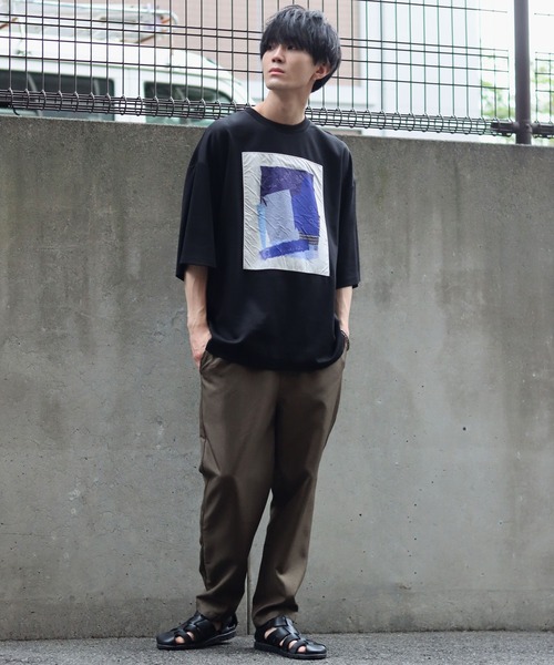 SITRY(シトリー)の「linen like tapered slacks/リネンライク テーパードスラックス(スラックス・メンズ・ブラック/ベージュ/カーキ/チャコールグレー/ライトグレー/ネイビー・M/L/LL)」の20枚目の写真