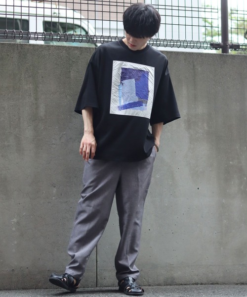 SITRY(シトリー)の「linen like tapered slacks/リネンライク テーパードスラックス(スラックス・メンズ・ブラック/ベージュ/カーキ/チャコールグレー/ライトグレー/ネイビー・M/L/LL)」の21枚目の写真