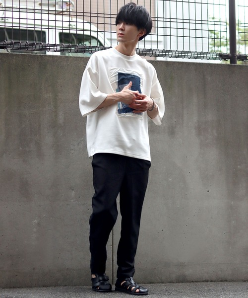 セール】linen like tapered slacks/リネンライク テーパード