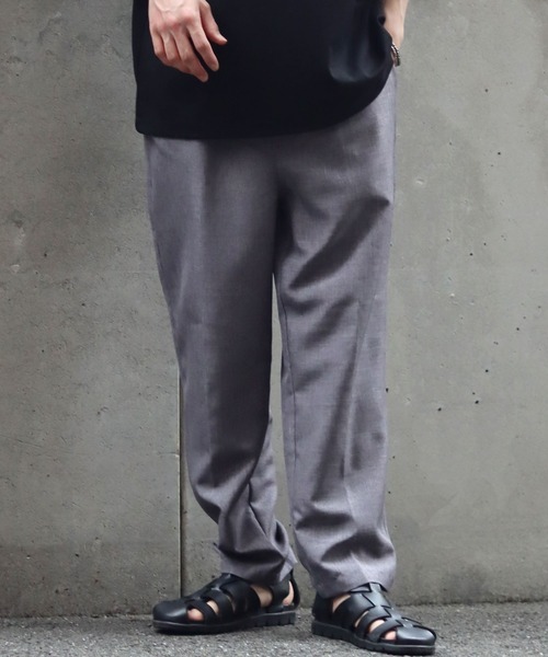 SITRY(シトリー)の「linen like tapered slacks/リネンライク テーパードスラックス(スラックス・メンズ・ブラック/ベージュ/カーキ/チャコールグレー/ライトグレー/ネイビー・M/L/LL)」の12枚目の写真