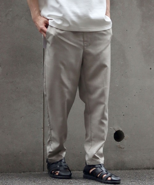 SITRY(シトリー)の「linen like tapered slacks/リネンライク テーパードスラックス(スラックス・メンズ・ブラック/ベージュ/カーキ/チャコールグレー/ライトグレー/ネイビー・M/L/LL)」の16枚目の写真
