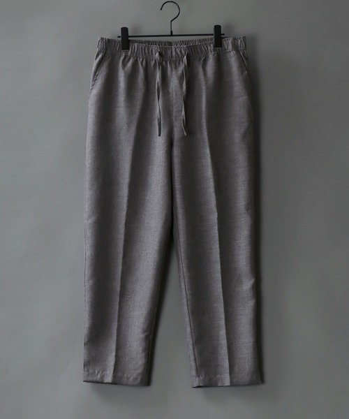 SITRY(シトリー)の「linen like tapered slacks/リネンライク テーパードスラックス(スラックス・メンズ・ブラック/ベージュ/カーキ/チャコールグレー/ライトグレー/ネイビー・M/L/LL)」の8枚目の写真