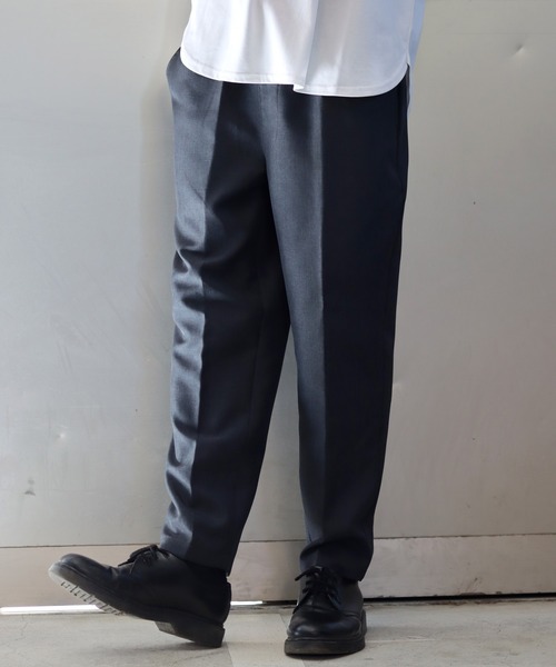 セール】linen like tapered slacks/リネンライク テーパード