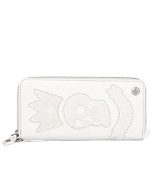 Vivienne Westwood ACCESSORIES（ヴィヴィアンウエストウッドアクセサリー）の「“Skull” ラウンドファスナー長財布【139948 VWK793E】（財布・メンズ）」
