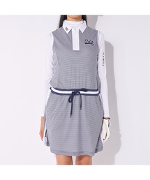 FILA GOLF/フィラゴルフ ゴルフウェア 吸汗速乾 UVカット ノースリーブ ワンピース ショート丈 モックネック 長袖 インナーシャツ セットアイテム