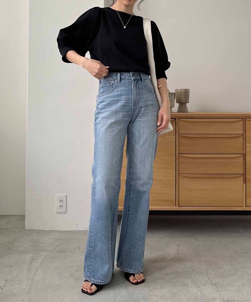 CAPRICIEUX LE'MAGE（カプリシューレマージュ）の「5分袖パフニット（ニット/セーター・レディース・グリーン系その他/アイボリー/ブラック・FREE）」の17枚目の写真