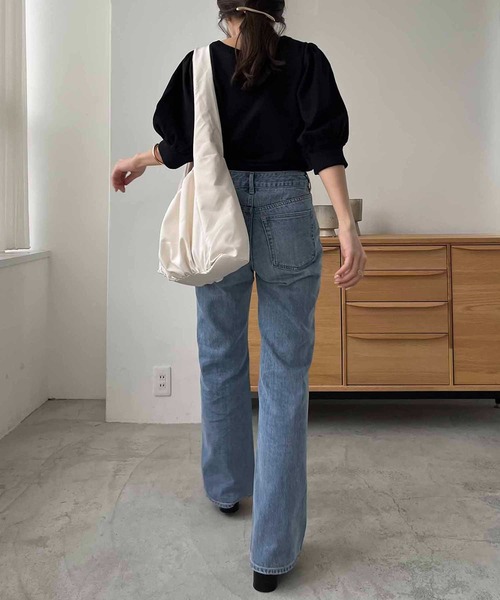 CAPRICIEUX LE'MAGE（カプリシューレマージュ）の「5分袖パフニット（ニット/セーター・レディース・グリーン系その他/アイボリー/ブラック・FREE）」の20枚目の写真