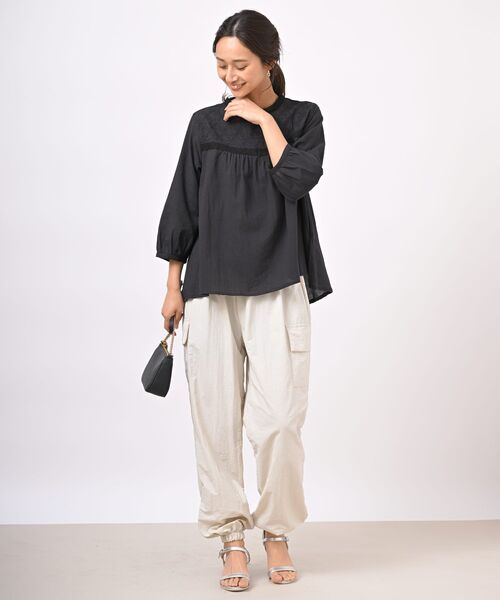 rps(アールピーエス)の「ナイロンカーゴパンツ(カーゴパンツ・レディース・ブラック/アイボリー/ライトカーキ・フリー)」の7枚目の写真