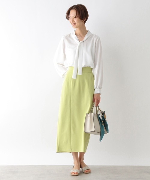 もず　 LEPSIM（レプシィム）の「カットジョーゼットジップスカート 192678