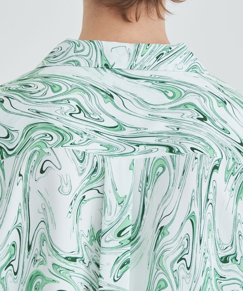 STUDIOUS（ステュディオス）の「アートオープンカラーシャツ（シャツ/ブラウス・メンズ・ネイビー/ブラック/ホワイト/ベージュ・2/3/1）」の13枚目の写真