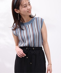 ランダムストライプノースリプルオーバー