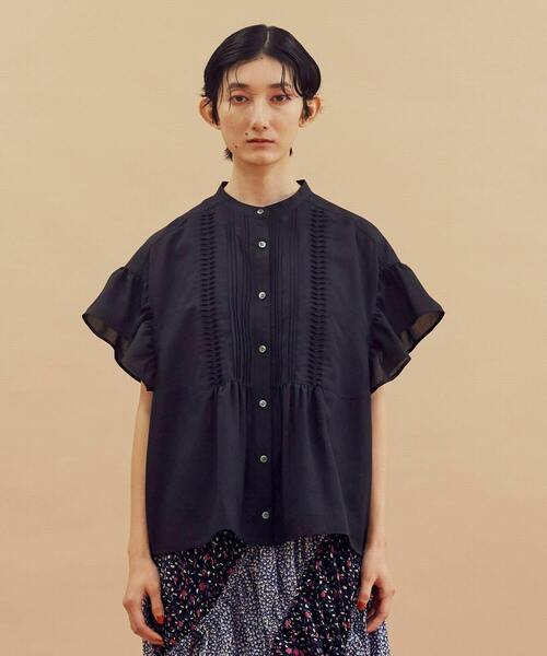 FRAPBOIS（フラボア）の「リネタック ブラウス（シャツ/ブラウス・レディース・ブラック/ピンク・1）」の2枚目の写真