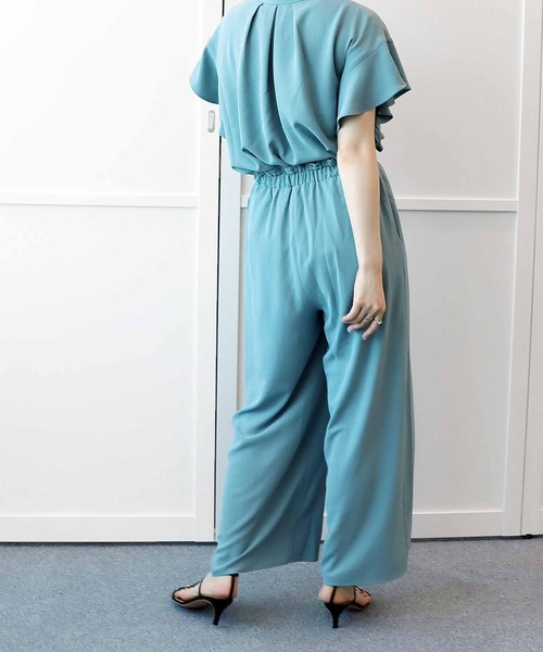 Jines(ジネス)の「ポリラクシーギャザーワイドパンツ(その他パンツ・レディース・ネイビー/イエロー/ブルー・38)」の14枚目の写真