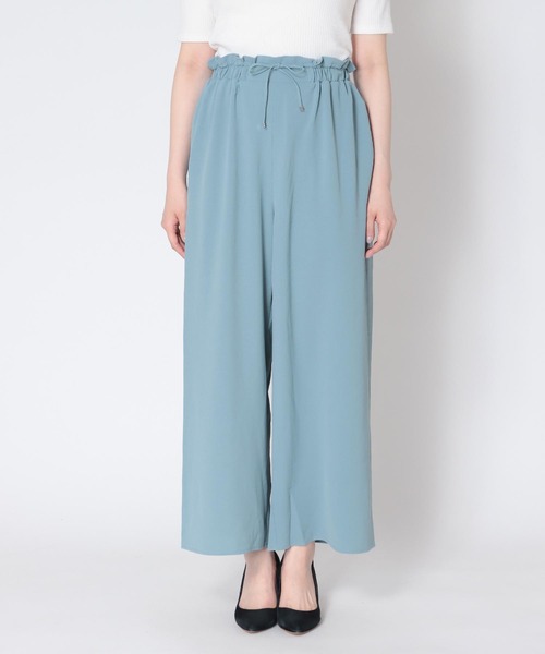 Jines(ジネス)の「ポリラクシーギャザーワイドパンツ(その他パンツ・レディース・ネイビー/イエロー/ブルー・38)」の18枚目の写真