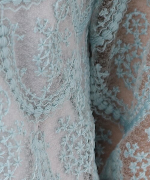 couture brooch(クチュールブローチ)の「◆【上品フェミニンに華やぎスタイル。】マーメイド刺繍レーストップス(Tシャツ/カットソー・レディース・アイボリー/ライトグリーン/ブラック/ピンク系その他・38/40/42)」の9枚目の写真