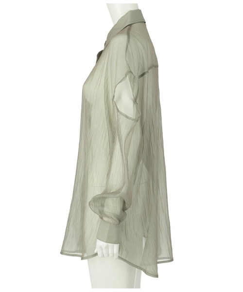 ANAP（アナップ）の「肩開きシアーシャツ（シャツ/ブラウス・レディース・ブラック/ブルー/グレー・FREE）」の12枚目の写真